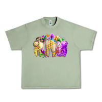 Oil Green mardi gras tooth Urban Heavy Tee - RacoonDesign