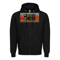Black mama Christmas Zipper Hoodie - Jasminsmagicworld
