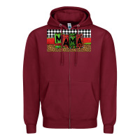 Burgundy mama Christmas Zipper Hoodie - Jasminsmagicworld
