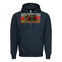 Navy mama Christmas Zipper Hoodie - Jasminsmagicworld