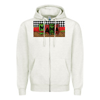 Oatmeal Heather mama Christmas Zipper Hoodie - Jasminsmagicworld