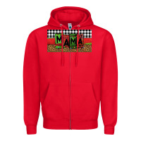 Red mama Christmas Zipper Hoodie - Jasminsmagicworld