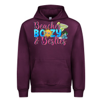 Mauve Wine Beaches boozy besties Summer Urban Hoodie - NancyCooperArtShop