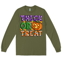 Army Green Thick Or Treat Long Sleeve Tee - Artiststas