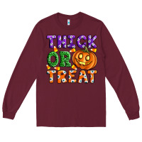 Burgundy Thick Or Treat Long Sleeve Tee - Artiststas