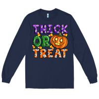 Navy Thick Or Treat Long Sleeve Tee - Artiststas
