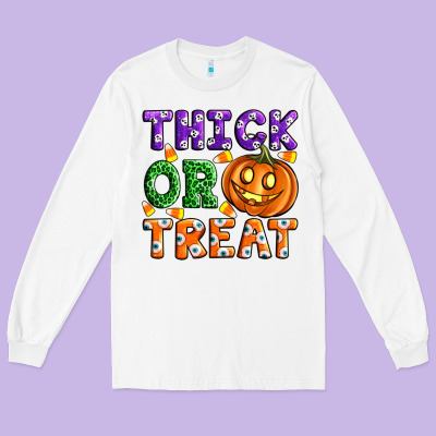 Thick Or Treat Long Sleeve Tee Designed By Artiststas