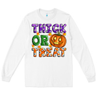 White Thick Or Treat Long Sleeve Tee - Artiststas