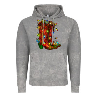 Cloud Rock christmas western boots with lights Vintage Hoodie - RanaPortraitStore