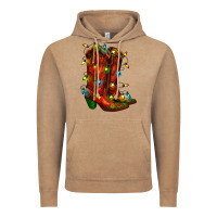Christmas Western Boots With Lights Vintage Hoodie | Teevron