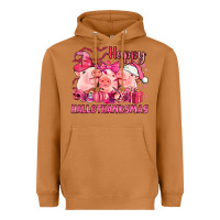 Meerkat Happy Hallothanksmas Pigs pink Heavyweight Hoodie - NancyCooperArtShop