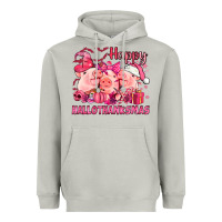 Moon Dust Happy Hallothanksmas Pigs pink Heavyweight Hoodie - NancyCooperArtShop