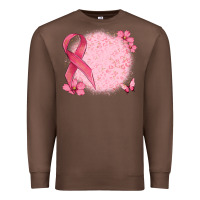 Chestnut customized breast cancer ribbon and background Premium Sweatshirt - MaliasSmallBusiness