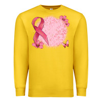 Lemon customized breast cancer ribbon and background Premium Sweatshirt - MaliasSmallBusiness