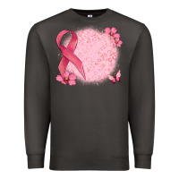 Smoke customized breast cancer ribbon and background Premium Sweatshirt - MaliasSmallBusiness