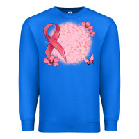 True Royal customized breast cancer ribbon and background Premium Sweatshirt - MaliasSmallBusiness