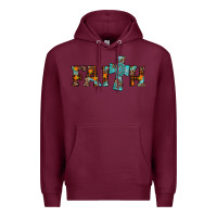 Burgundy faith thanksgiving cross Premium Hoodie - AdoDesignShop
