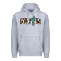 Heather Grey faith thanksgiving cross Premium Hoodie - AdoDesignShop
