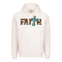Pale Pink faith thanksgiving cross Premium Hoodie - AdoDesignShop