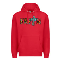 Red faith thanksgiving cross Premium Hoodie - AdoDesignShop
