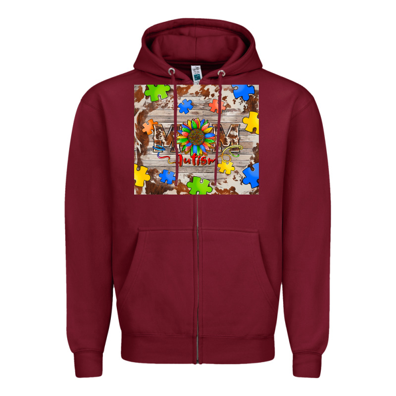 Autism Mom Zipper Hoodie by BarkalooDesign | Teevron