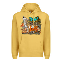 Antique Gold Wild About Fall Coyote Premium Hoodie - LillyAllenDesigns