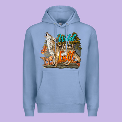 Wild About Fall Coyote Premium Hoodie Designed By Lillyallendesigns