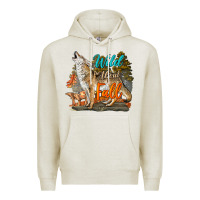 Oatmeal Heather Wild About Fall Coyote Premium Hoodie - LillyAllenDesigns