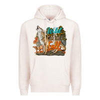 Pale Pink Wild About Fall Coyote Premium Hoodie - LillyAllenDesigns