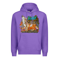Purple Wild About Fall Coyote Premium Hoodie - LillyAllenDesigns