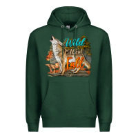 Sports Green Wild About Fall Coyote Premium Hoodie - LillyAllenDesigns