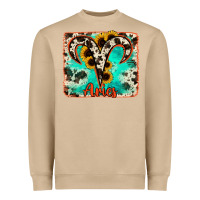 Mushroom aries turquoise cowhide Heavyweight Sweatshirt - RanaPortraitStore