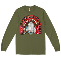 Army Green valentines simmental  rainbow Long Sleeve Tee - JahusDesignShop