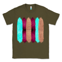 Army Green Colored Farm Life Purple Wood Jute Cyan Glitter Brush Strokes Classic Tee - Bettercallsaul