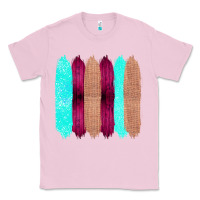 Bubblegum Pink Colored Farm Life Purple Wood Jute Cyan Glitter Brush Strokes Classic Tee - Bettercallsaul