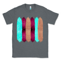 Charcoal Heather Colored Farm Life Purple Wood Jute Cyan Glitter Brush Strokes Classic Tee - Bettercallsaul