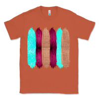 Copper Colored Farm Life Purple Wood Jute Cyan Glitter Brush Strokes Classic Tee - Bettercallsaul