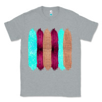 Heather Grey Colored Farm Life Purple Wood Jute Cyan Glitter Brush Strokes Classic Tee - Bettercallsaul