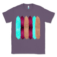 Lavender Colored Farm Life Purple Wood Jute Cyan Glitter Brush Strokes Classic Tee - Bettercallsaul