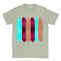 Matcha Colored Farm Life Purple Wood Jute Cyan Glitter Brush Strokes Classic Tee - Bettercallsaul