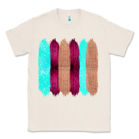 Natural Colored Farm Life Purple Wood Jute Cyan Glitter Brush Strokes Classic Tee - Bettercallsaul