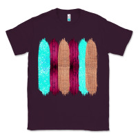 Plum Colored Farm Life Purple Wood Jute Cyan Glitter Brush Strokes Classic Tee - Bettercallsaul