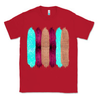 Red Colored Farm Life Purple Wood Jute Cyan Glitter Brush Strokes Classic Tee - Bettercallsaul
