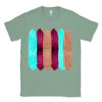 Sage Colored Farm Life Purple Wood Jute Cyan Glitter Brush Strokes Classic Tee - Bettercallsaul