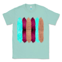 Seafoam Colored Farm Life Purple Wood Jute Cyan Glitter Brush Strokes Classic Tee - Bettercallsaul