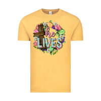 Vintage Mustard He lives Easter with flowers Vintage Tee - Neo Western