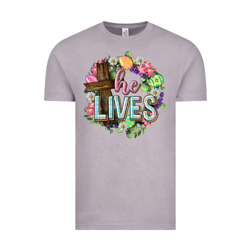 He Lives Easter With Flowers Vintage Tee by Neo Western | Teevron