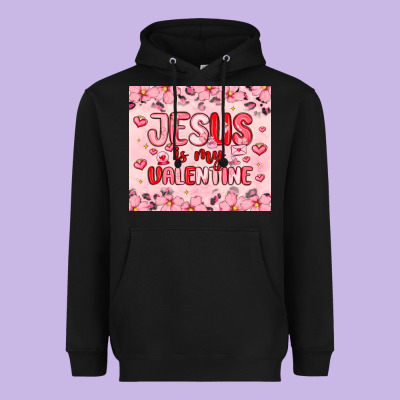Jesus Is My Valentine Heavyweight Hoodie Designed By Maliassmallbusiness