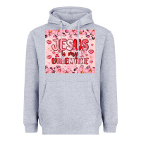 Heather Grey jesus is my valentine Heavyweight Hoodie - MaliasSmallBusiness