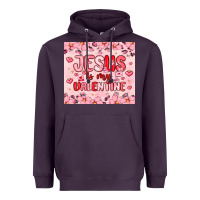 Plum jesus is my valentine Heavyweight Hoodie - MaliasSmallBusiness